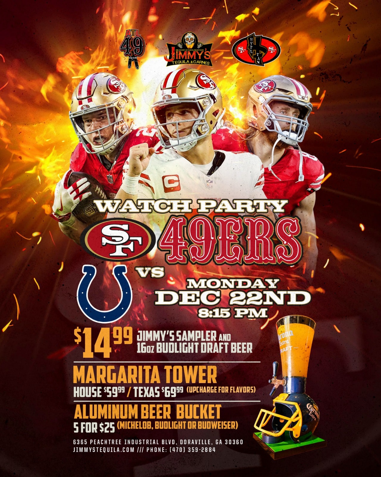 49ers vs Colts Watch party