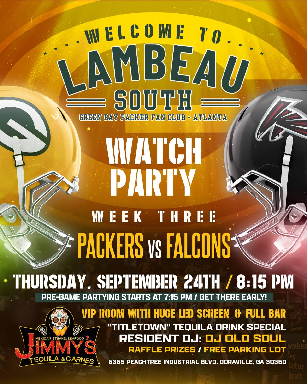 PACKERS vs. FALCONS — THE WATCH PARTY